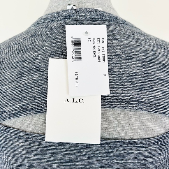 A.L.C. Gray Open Back Long Sleeve Top - Picture 6 of 11